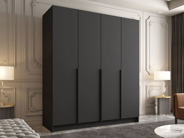 Velká šatní skříň 200 cm TOSIA 1 - černá