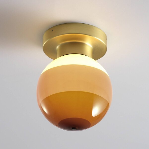 MARSET LED nástěnné světlo Dipping Light A2, krémová/mosazná, stmívatelný, Mosaz / zlato, Obývací pokoj / jídelna, kov, Design, Koule