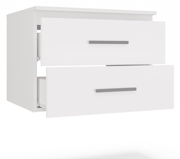 TP Living Závěsná skříňka pod umyvadlo s deskou NEL 2S 60 cm bílá