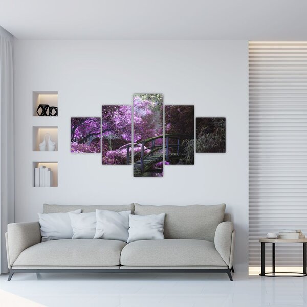 Obraz - fialové stromy (125x70 cm)