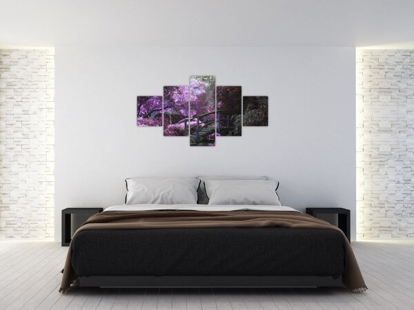 Obraz - fialové stromy (125x70 cm)