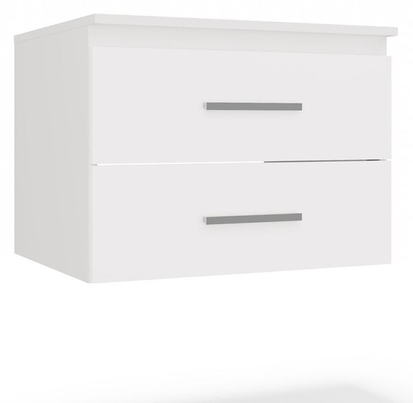 TP Living Závěsná skříňka pod umyvadlo s deskou NEL 2S 60 cm bílá