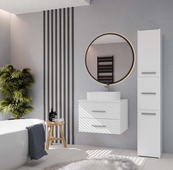 TP Living Závěsná skříňka pod umyvadlo s deskou NEL 2S 60 cm bílá