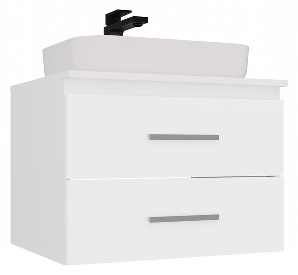 TP Living Závěsná skříňka pod umyvadlo s deskou NEL 2S 60 cm bílá