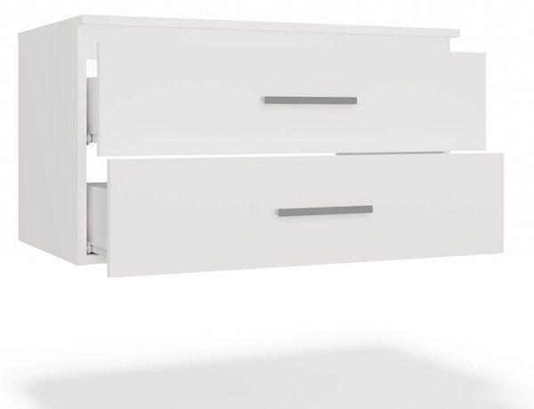 TP Living Závěsná skříňka pod umyvadlo s deskou NEL 2S 80 cm bílá