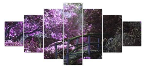 Obraz - fialové stromy (210x100 cm)