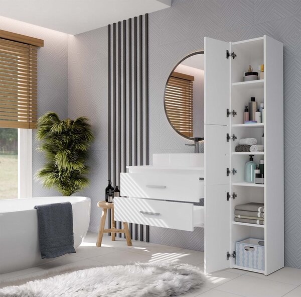 TP Living Závěsná skříňka pod umyvadlo s deskou NEL 2S 80 cm bílá
