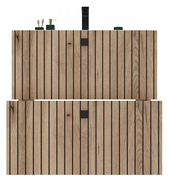 TP Living Závěsná skříňka pod umyvadlo TIGO 2S 60 cm dub evoke