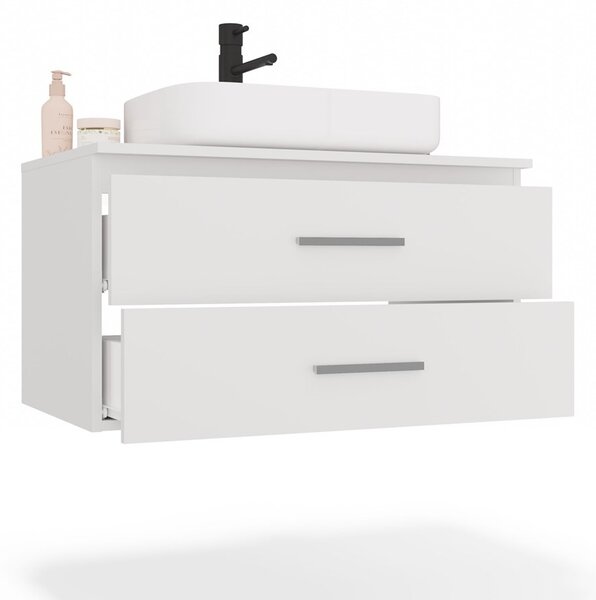 TP Living Závěsná skříňka pod umyvadlo s deskou NEL 2S 80 cm bílá