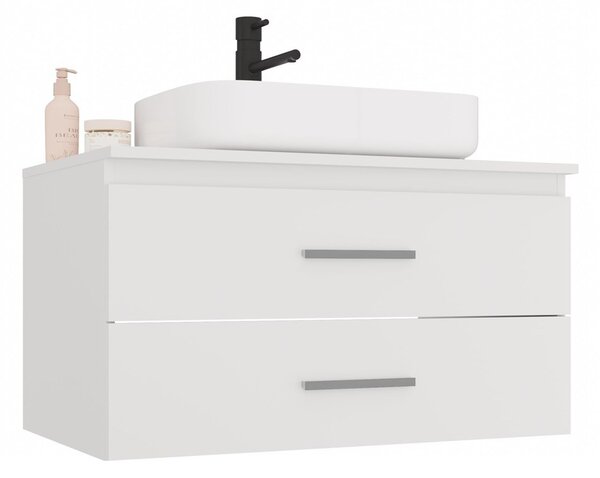 TP Living Závěsná skříňka pod umyvadlo s deskou NEL 2S 80 cm bílá