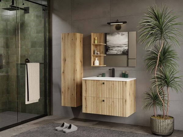 TP Living Závěsná skříňka pod umyvadlo TIGO 2S 80 cm dub evoke