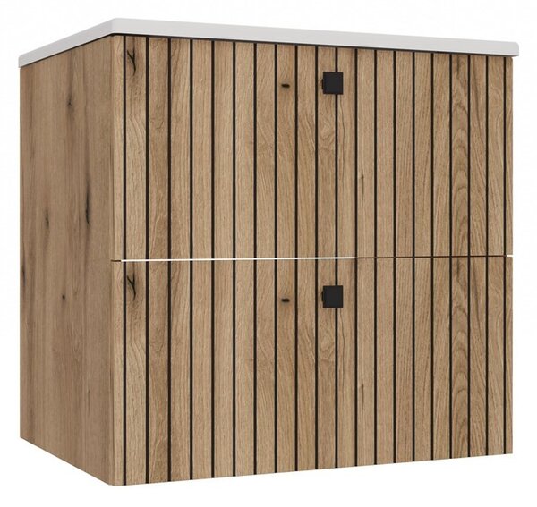 TP Living Závěsná skříňka s umyvadlem TIGO 2S 60 cm dub evoke