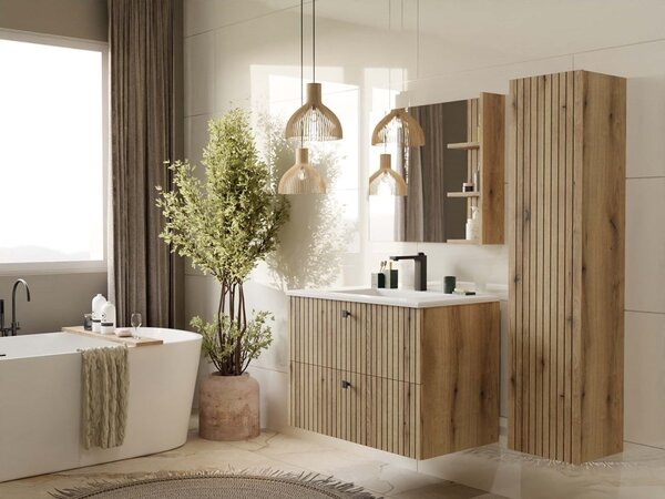 TP Living Závěsná skříňka pod umyvadlo TIGO 2S 80 cm dub evoke