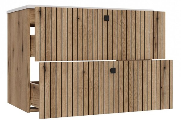 TP Living Závěsná skříňka s umyvadlem TIGO 2S 80 cm dub evoke