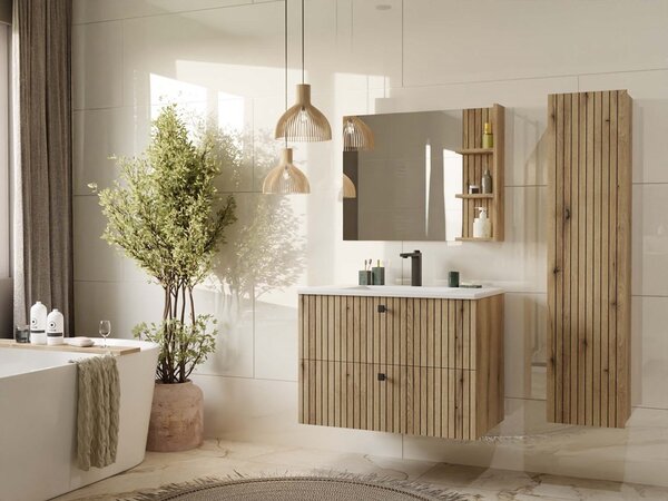 TP Living Závěsná skříňka pod umyvadlo TIGO 2S 80 cm dub evoke