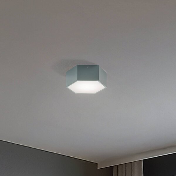 Argon LED stropní svítidlo Libre, šalvějově zelené, ocel, 3 000 K, Zelená, Obývací pokoj / jídelna, kov