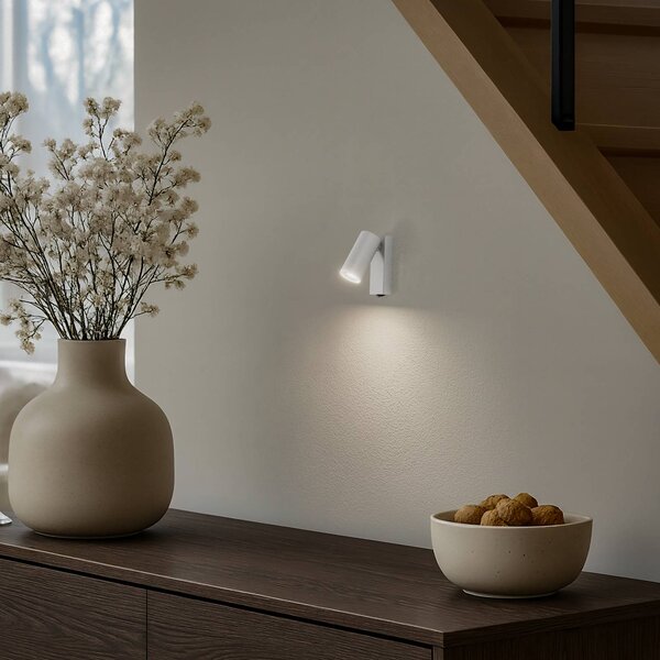 Nowodvorski Lighting Nástěnné bodové svítidlo FOURTY, světle šedé, výška 17 cm, kov, GU10, Hliník / šedá / zinek, Obývací pokoj / jídelna, kov, Moderní