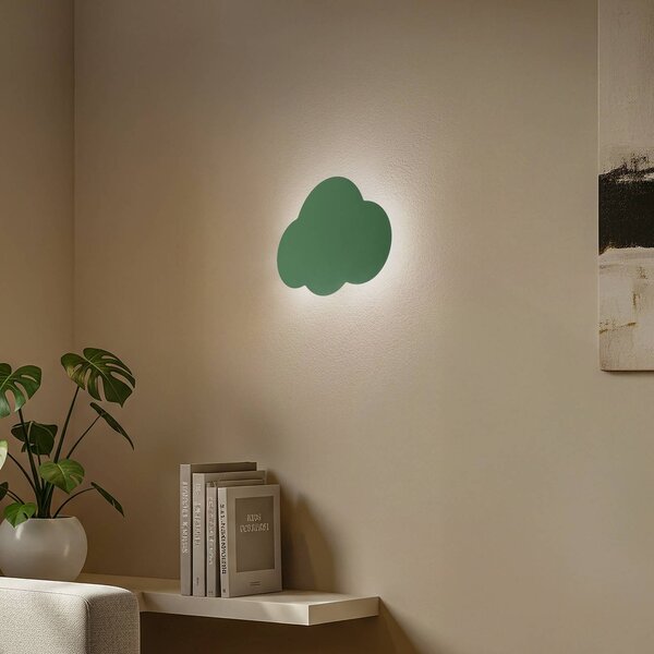TK Lighting Nástěnné světlo Cloud, zelené, kov, šířka 38 cm, 2 žárovky, G9, stmívatelný, Zelená, Obývací pokoj / jídelna, kov, Young lifestyle