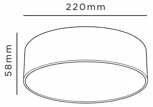 Axio LED kruhové přisazené svítidlo měnitelné CCT BíláØ400mm