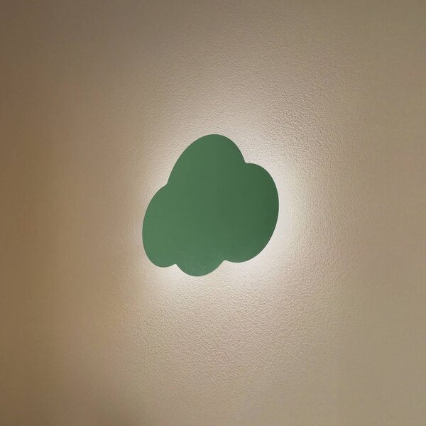 TK Lighting Nástěnné světlo Cloud, zelené, kov, šířka 38 cm, 2 žárovky, G9, stmívatelný, Zelená, Obývací pokoj / jídelna, kov, Young lifestyle