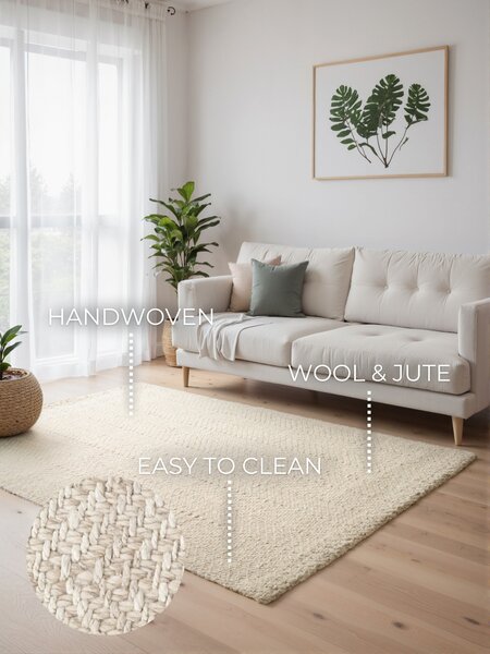 ELLE Decoration, Kusový koberec Majoli 106238 White z kolekce Elle, 120x170, bílá, chodba / předsíň