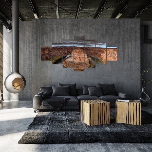 Obraz jezera v útesu (210x100 cm)