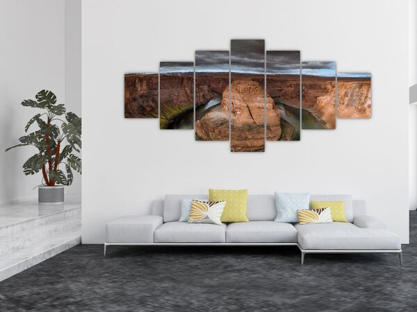 Obraz jezera v útesu (210x100 cm)