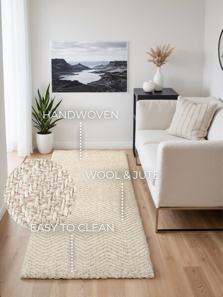 ELLE Decoration, Běhoun Majoli 106238 White z kolekce Elle, 80x200, bílá, chodba / předsíň