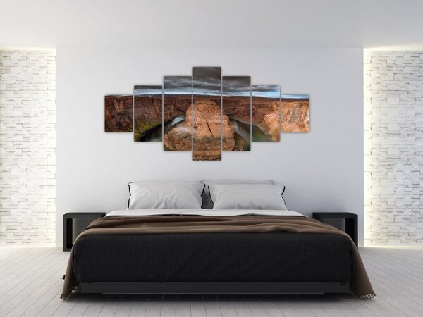 Obraz jezera v útesu (210x100 cm)