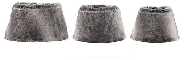 Šedé chlupaté stínidlo Wolf grey - Ø25*Ø18*16 cm - Mars & More