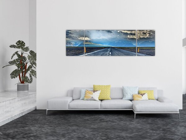 Obraz cesty v bouři (170x50 cm)