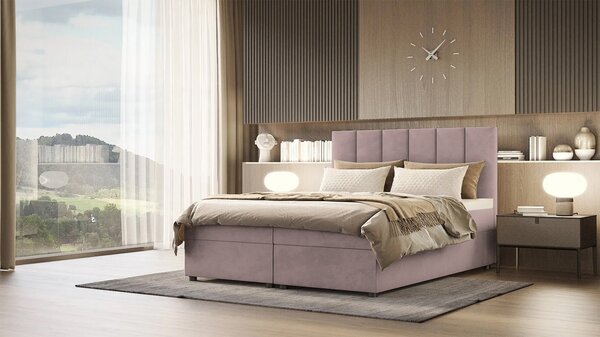 Hotelová postel DELTA 1 - 140x200, růžová