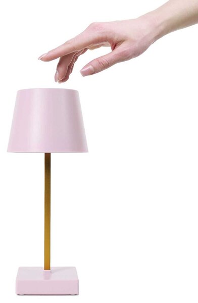 HowHomely LED lampa STELO TOUCH růžová/zlatá