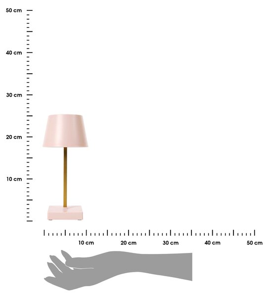 HowHomely LED lampa STELO TOUCH růžová/zlatá