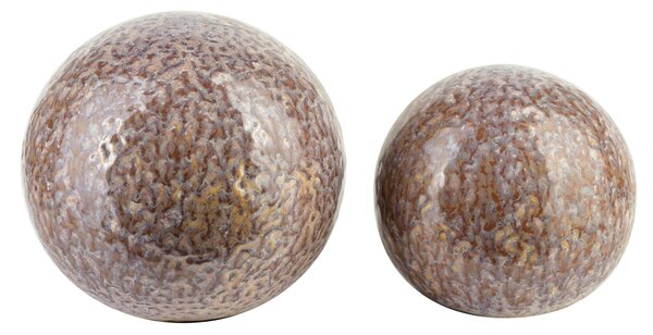 Mondex Keramická dekorativní koule Saggio Lemon 10 cm hnědá
