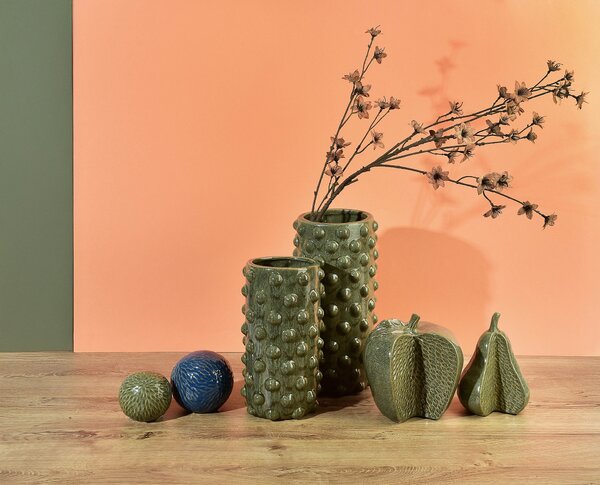 Mondex Keramická dekorativní koule Saggio Pattern 10 cm modrá