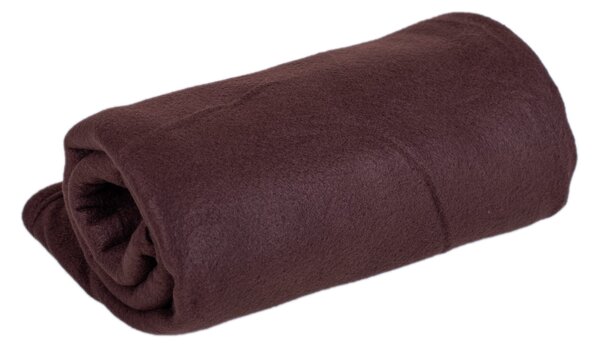Deka Fleece tmavě hnědá 150x200cm TiaHome