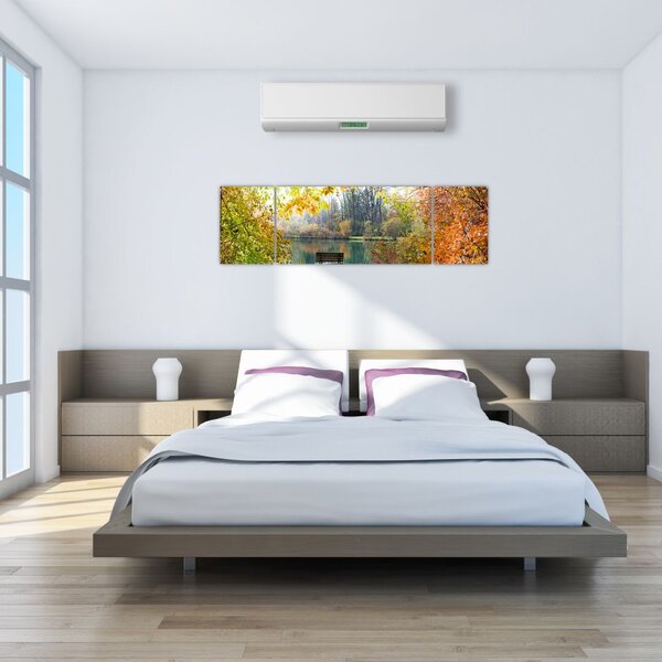 Obraz rybníka (170x50 cm)