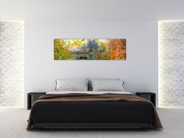 Obraz rybníka (170x50 cm)