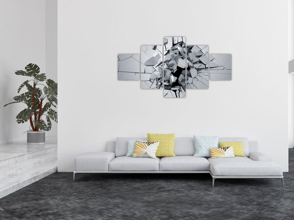 Obraz abstrakce 3D (125x70 cm)