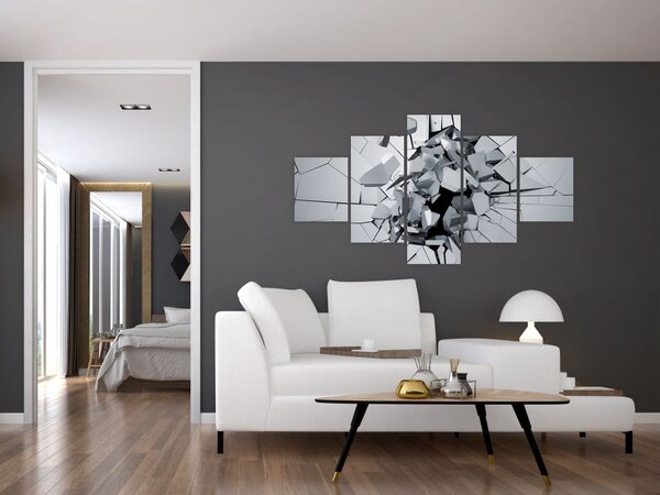 Obraz abstrakce 3D (125x70 cm)