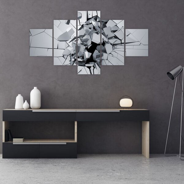 Obraz abstrakce 3D (125x70 cm)