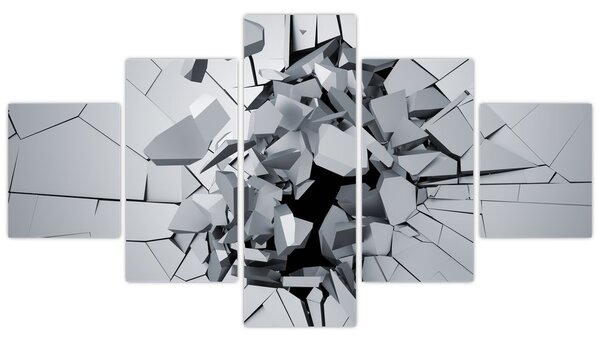 Obraz abstrakce 3D (125x70 cm)