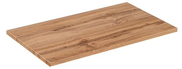 Koupelnová skříňka ADEL BLACK 80cm s deskou, umyvadlem a regálem Dub Wotan
