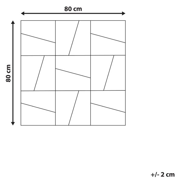 Zrcadlo ANCEMONT 80 cm 80 cm Stříbrná