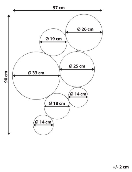 Zrcadlo LAXOU 57 cm 90 cm Měděná