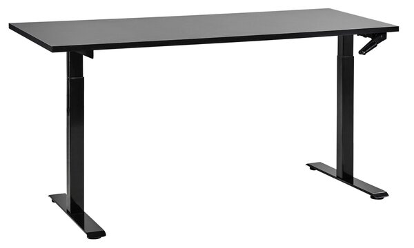 Manuálně výškově nastavitelný pracovní stůl DESTINES Černá 160 cm 72 cm