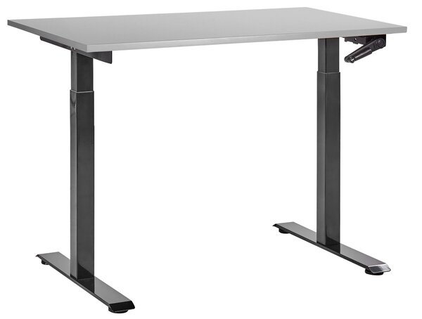 Manuálně výškově nastavitelný pracovní stůl DESTINES Šedá/Černá 120 cm 72 cm