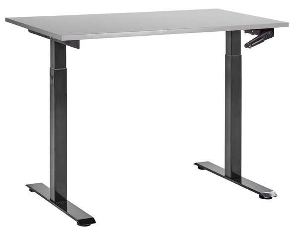 Manuálně výškově nastavitelný pracovní stůl DESTINES Šedá/Černá 120 cm 72 cm