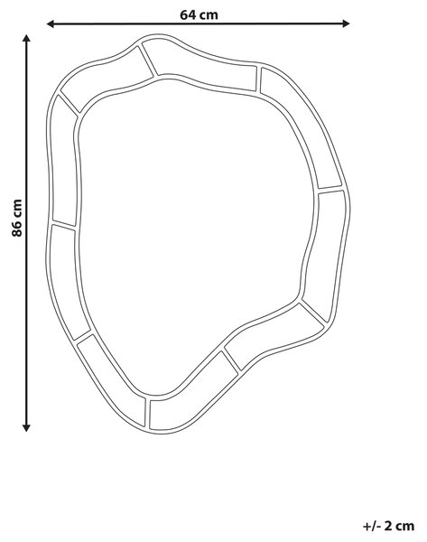 Zrcadlo LIVERDUN 64 cm 86 cm Světle modrá